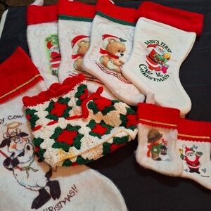 Vintage Christmas Stockings Lot